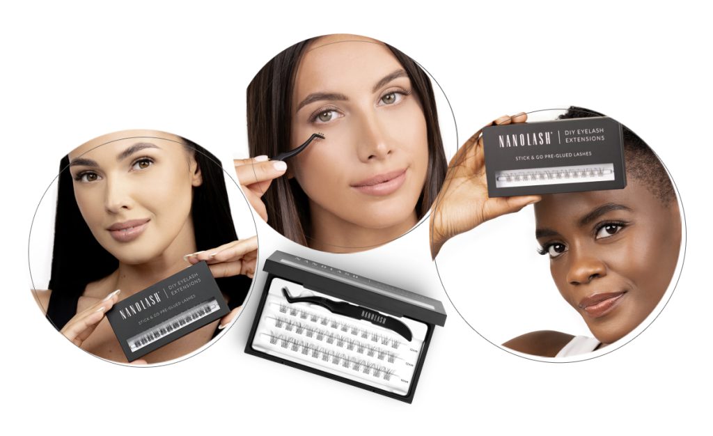 Cílios postiços DIY Pré-coladas nanolash